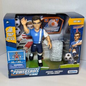 PowerShots Strike Soccer Action Figure Playset - Sam NEW in Box -Funrise Blue
